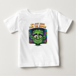 T-SHIRT POUR BÉBÉ JE SUIS JUSTE ICI POUR LES HUÉES