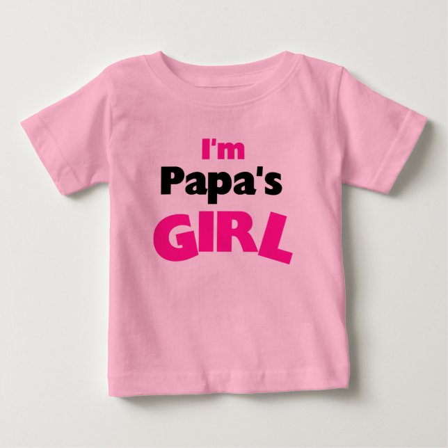 T-shirt Pour Bébé Je suis la fille à Papa (Devant)