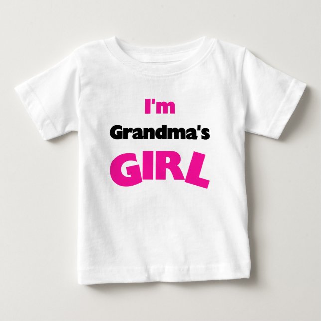 T-shirt Pour Bébé Je suis la fille de grand-mère (Devant)