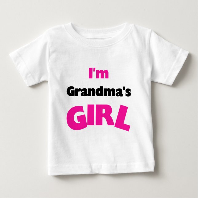 T-shirt Pour Bébé Je suis la fille de grand-mère (Devant)