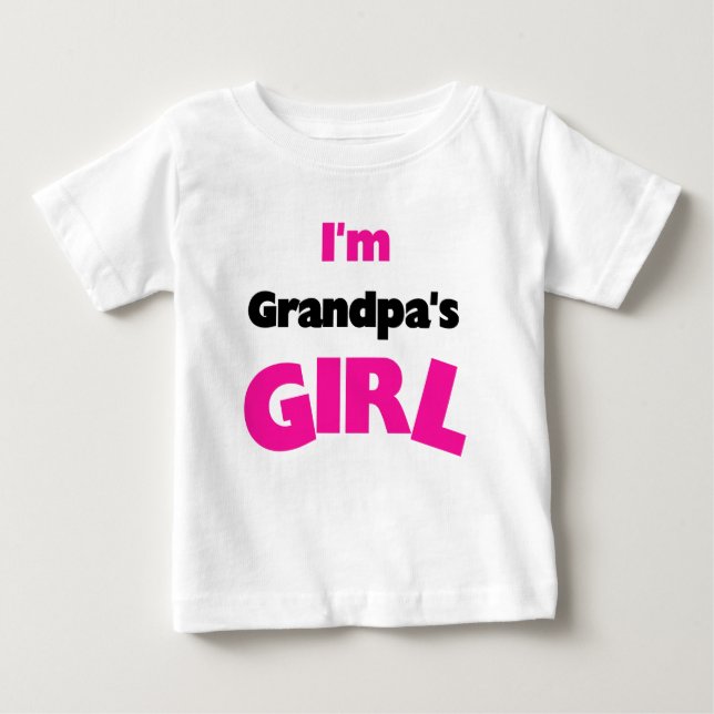 T-shirt Pour Bébé Je suis la fille de grand-père (Devant)