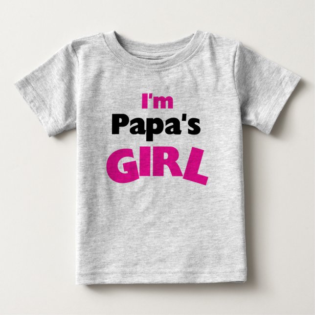 T-shirt Pour Bébé Je suis la fille de papa (Devant)