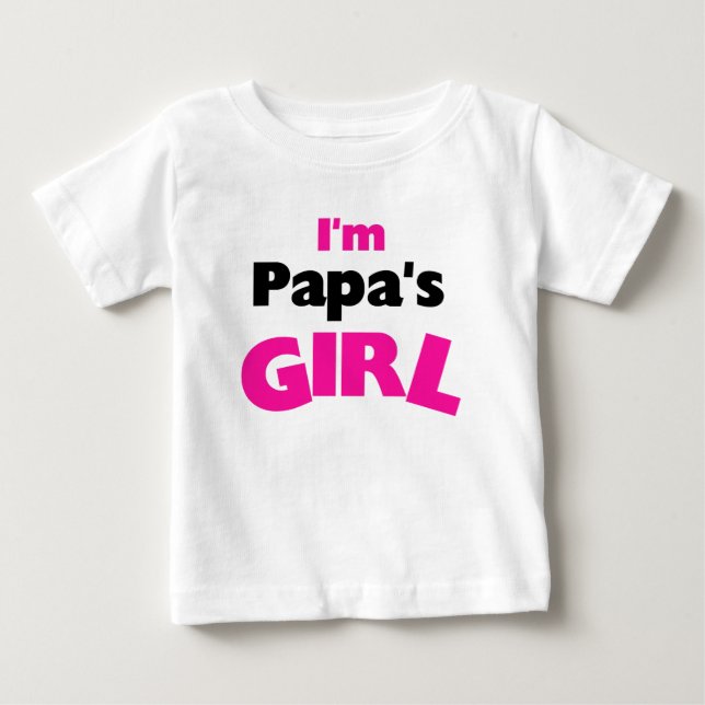 T-shirt Pour Bébé Je suis la fille de papa (Devant)