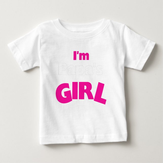 T-shirt Pour Bébé Je suis la fille de papa (Devant)