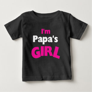 T-shirt Pour Bébé Je suis la fille du papa