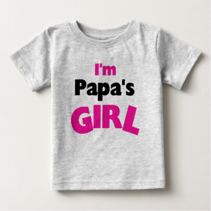T-shirt Pour Bébé Je suis la fille du papa