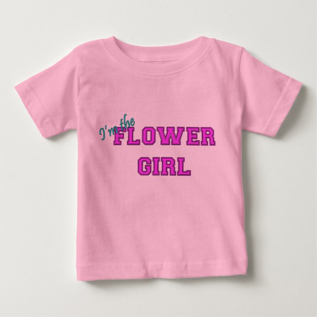 T-shirt Pour Bébé Je suis la Flower Girl (Devant)