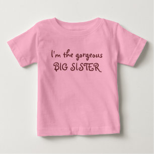 T-shirt Pour Bébé Je suis la GRANDE SOEUR magnifique
