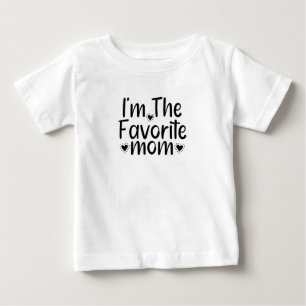 T-shirt Pour Bébé Je suis la mère préférée