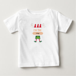 T-shirt Pour Bébé Je suis le casquette du roi Père Noël