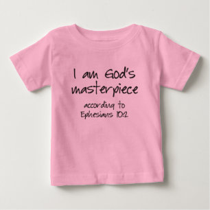 T-shirt Pour Bébé Je suis le chef-d'oeuvre de Dieu selon les Éphés