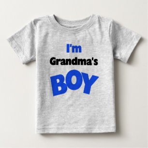 T-shirt Pour Bébé Je suis le garçon de la grand-maman