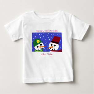 T-SHIRT POUR BÉBÉ JE SUIS LE PETIT BÉBÉ FLAKE PRÉFÉRÉ DE MON ONCLE
