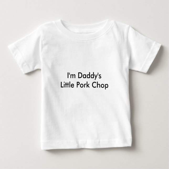 T-shirt Pour Bébé Je suis le petit cochon de porc de papa (Devant)