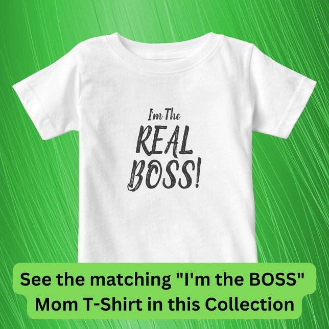 T-shirt Pour Bébé Je suis le VRAI BOSS ! Matching Maman Baby, T-shir (Créateur téléchargé)