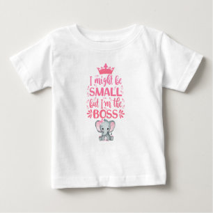 T-shirt Pour Bébé Je suis l'éléphant rose du patron