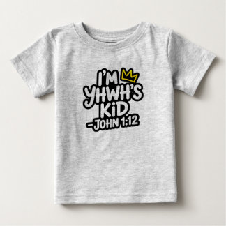 T-shirt Pour Bébé Je suis l'enfant de YHWH - M'attaquez à vos risque