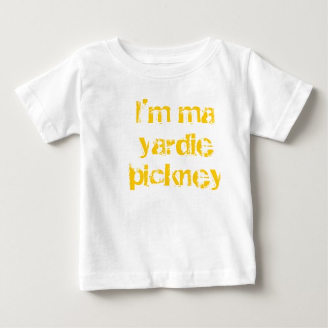 T-shirt Pour Bébé Je suis ma yardie pickney (Devant)