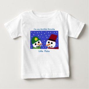 T-SHIRT POUR BÉBÉ JE SUIS MES TUNTIES FAVORITE PETIT BÉBÉ DE FLAKE T