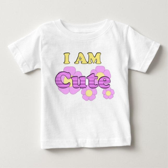 T-shirt Pour Bébé Je suis mignon (Devant)