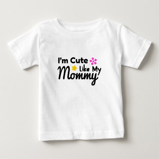 T-shirt Pour Bébé Je suis mignon Tee Ruffled (Devant)