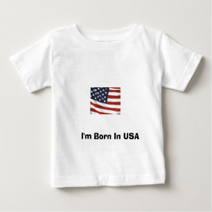 T-shirt Pour Bébé Je suis né aux Etats-Unis