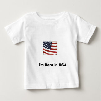 T-shirt Pour Bébé Je suis né aux Etats-Unis
