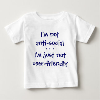 T-shirt Pour Bébé Je suis notanti-social, je suis simplement