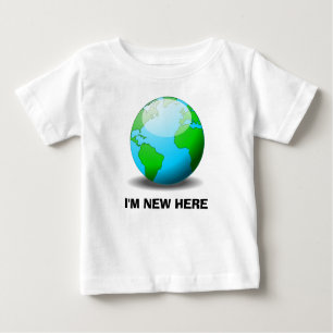 T-shirt Pour Bébé Je suis nouveau ici