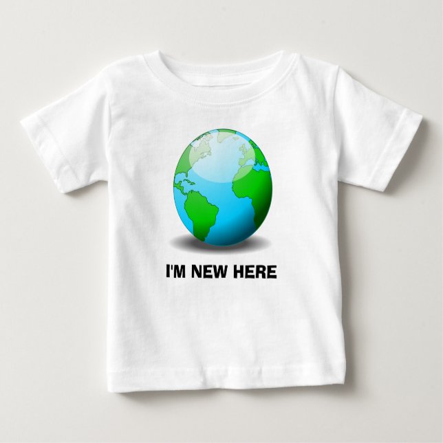 T-shirt Pour Bébé Je suis nouveau ici (Devant)