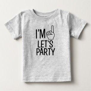 T-shirt Pour Bébé Je suis One Let's Party drôle petit-shirt garçon