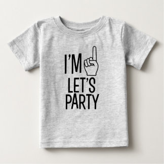 T-shirt Pour Bébé Je suis One Let's Party drôle petit-shirt garçon