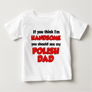 T-shirt Pour Bébé Je suis papa polonais beau