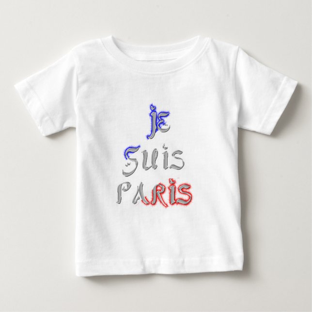 T-shirt Pour Bébé Je Suis Paris Art Print (Devant)