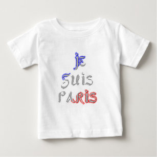T-shirt Pour Bébé Je Suis Paris J'aime Paris
