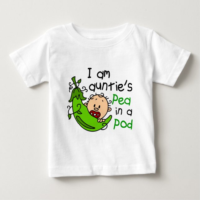 T-shirt Pour Bébé Je suis Pea In A Pod de tante (Devant)