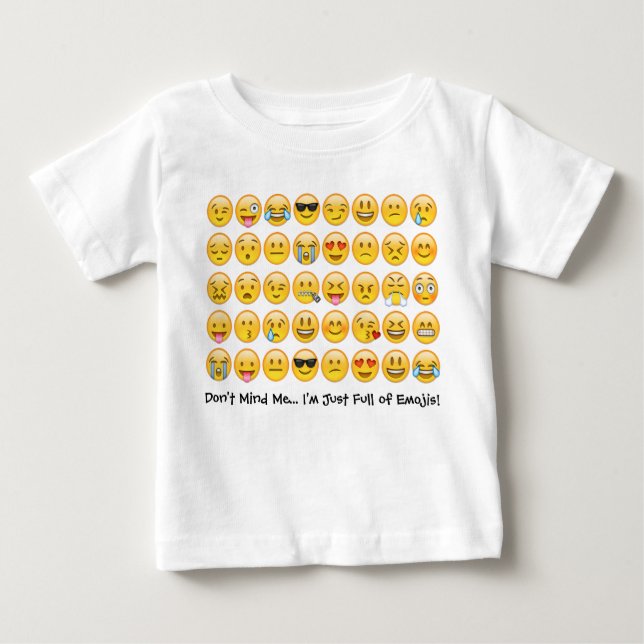 T-shirt Pour Bébé Je suis plein d'Emojis. . . Tee - shirt Toddler Em (Devant)
