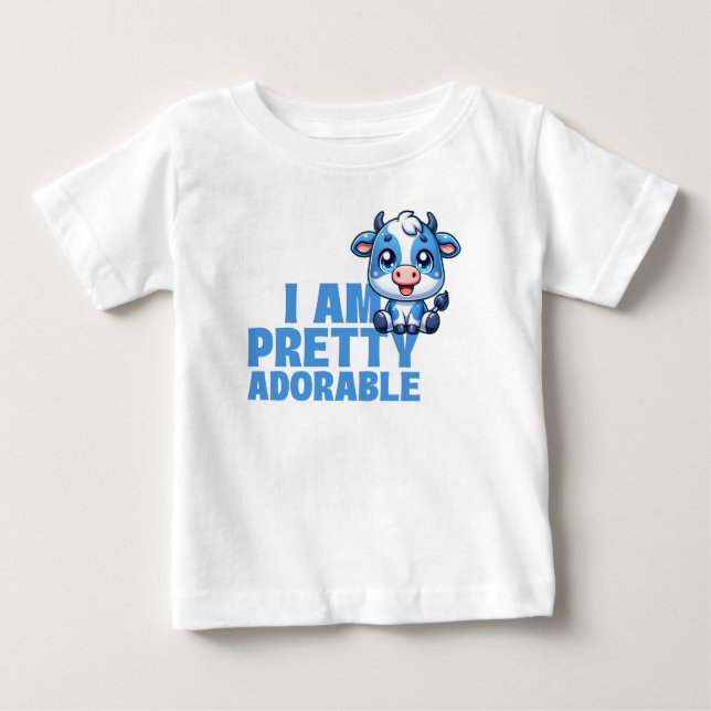 T-shirt Pour Bébé Je Suis Plutôt Adorable Personnalisé (Devant)
