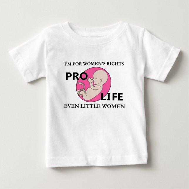 T-shirt Pour Bébé Je suis pour de petites femmes de droits de la (Devant)