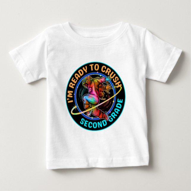 T-shirt Pour Bébé Je suis prêt à déchirer la deuxième année (Devant)