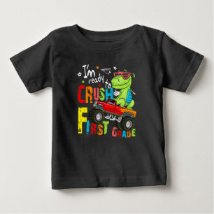 T-shirt Pour Bébé Je suis prêt à écraser le dinosaure de 1ère année