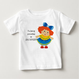 T-shirt Pour Bébé Je suis promu au T-shirt bébé de la grande soeur