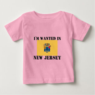 T-shirt Pour Bébé Je suis Recherché dans le New Jersey
