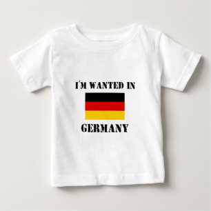 T-shirt Pour Bébé Je suis Recherché en Allemagne