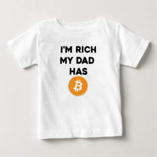 T-shirt Pour Bébé Je suis riche - mon papa a Bitcoin