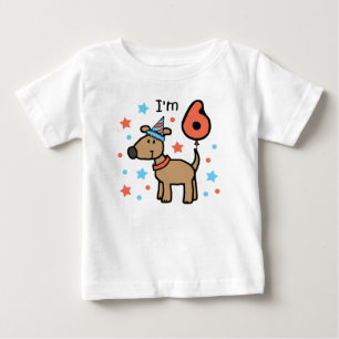 T-shirt Pour Bébé Je suis six chienchiens
