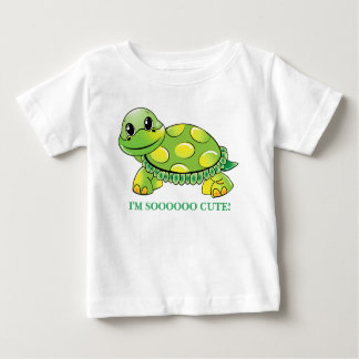 T-shirt Pour Bébé "Je suis SOOOOO MIGNON !" Tortue de bébé
