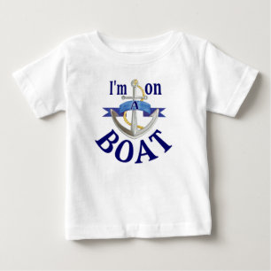 T-shirt Pour Bébé Je suis sur un boat amusant baby holiday cruise te