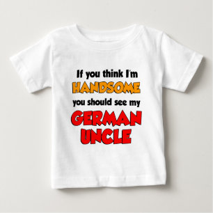 T-shirt Pour Bébé Je suis un beau oncle allemand