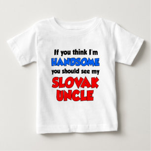 T-shirt Pour Bébé Je suis un beau oncle slovaque
